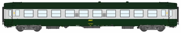 REE Modeles VB-073.1 - French SNCF Coach UIC A4B5 Green 301 Yellow Logo Era IV